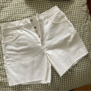 Anine Bing White Jean Shorts